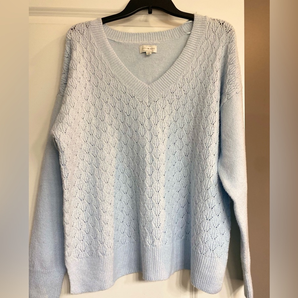 NWOT Lucky Brand. Size L. Baby blue sweater.